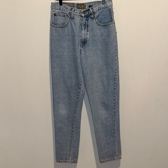 Express Denim - Vintage 90s Express Women’s Blue Jeans - High Rise, Slim Fit, Tapered Leg